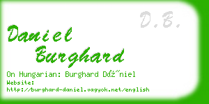 daniel burghard business card